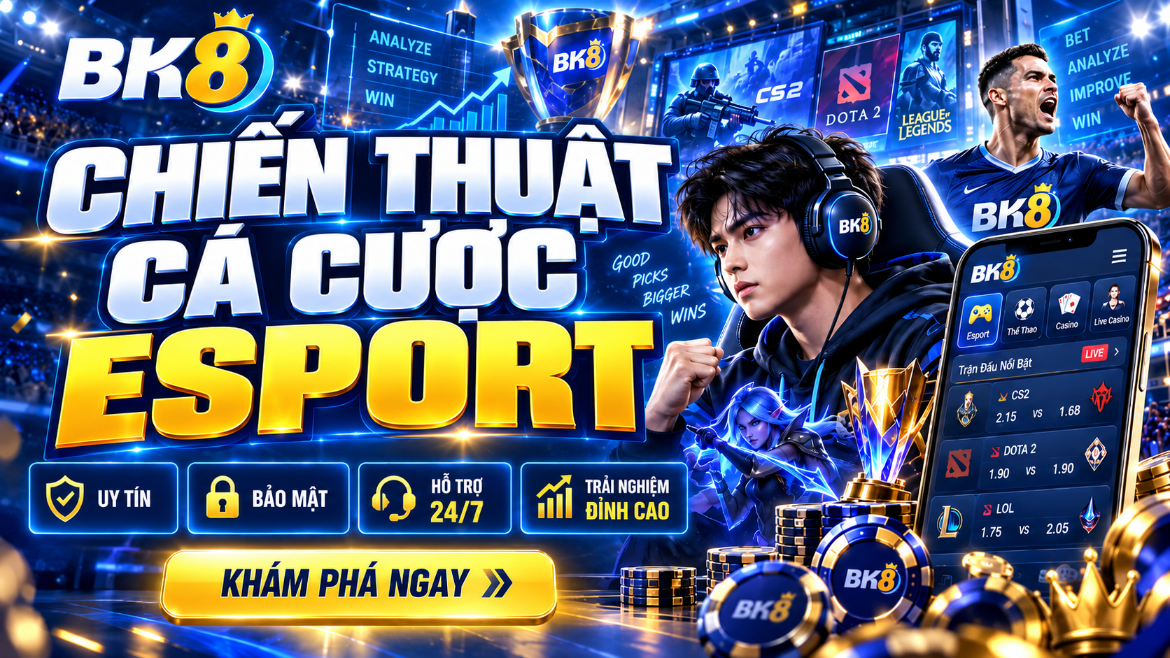Áp dụng chiến thuật phù hợp khi cược thể thao điện tử