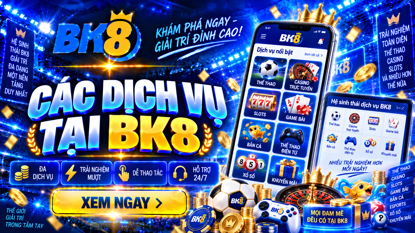 Dịch vụ BK8 - Phát triển sân chơi cá cược đỉnh cao, hấp dẫn
